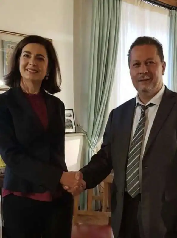 Laura Boldrini con Mohammad Hannoun