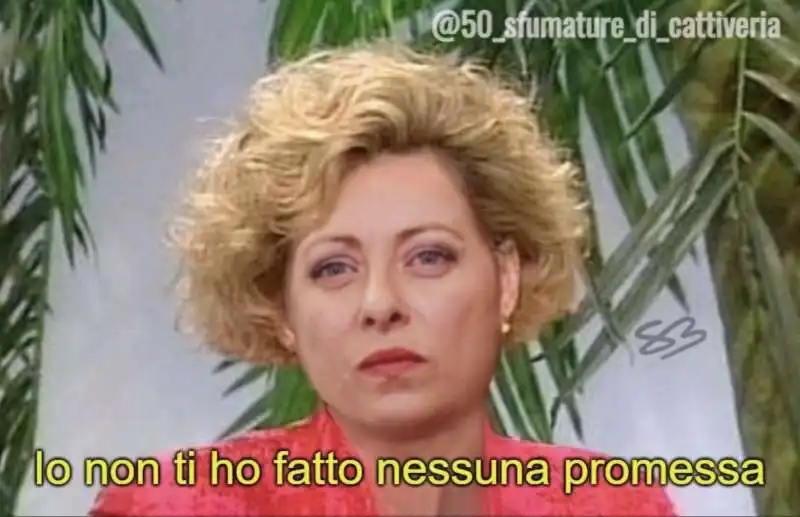 LE PROMESSE DI GIORGIA MELONI - MEME BY 50 SFUMATURE DI CATTIVERIA