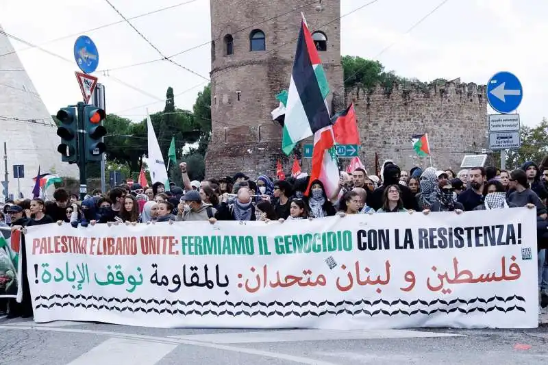 manifestazione pro palestina   roma   foto lapresse   33