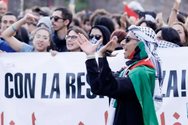 manifestazione pro palestina   roma   foto lapresse   9