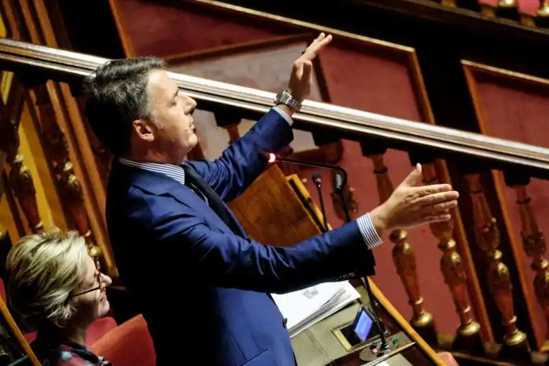 matteo renzi al senato      - foto lapresse