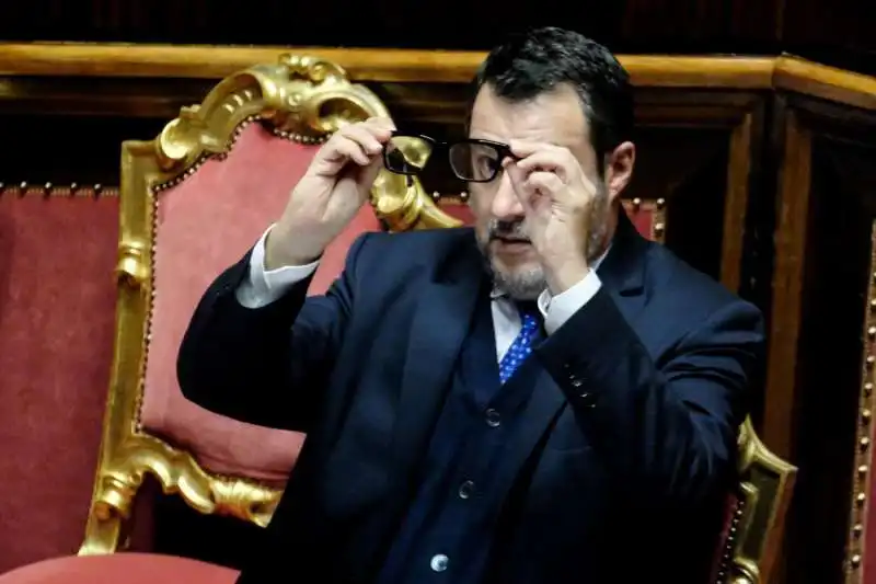 matteo salvini al senato  1 - foto lapresse