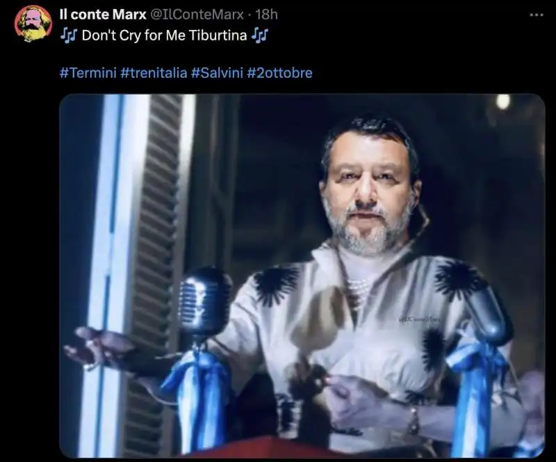 MEME SU MATTEO SALVINI E IL CAOS FERROVIARIO 