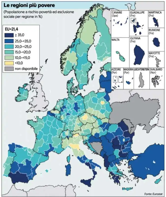 popolazione a rischio poverta

