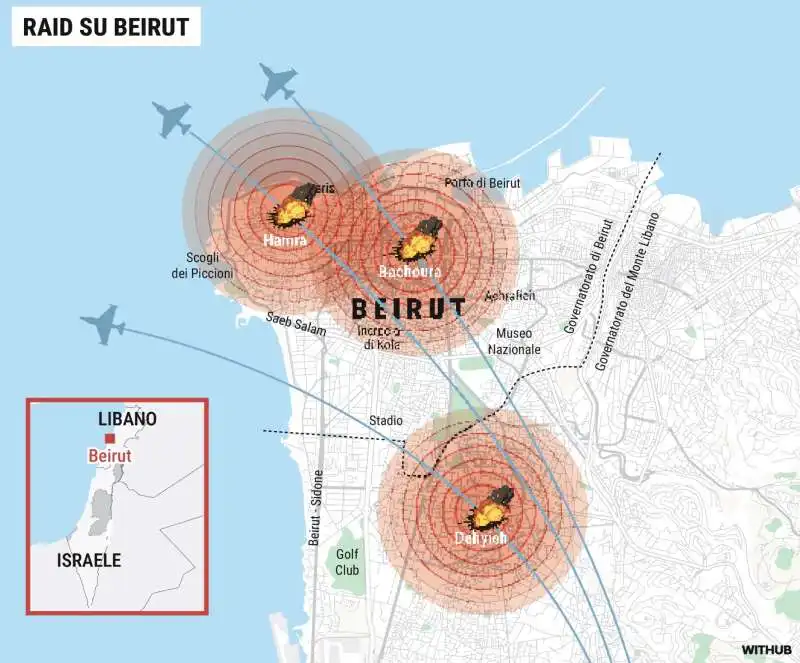 RAID ISRAELIANI SU BEIRUT