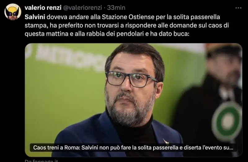 tweet contro salvini e il caos treni   3