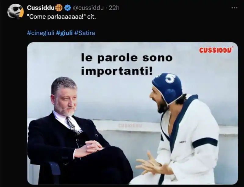 tweet su alessandro giuli 