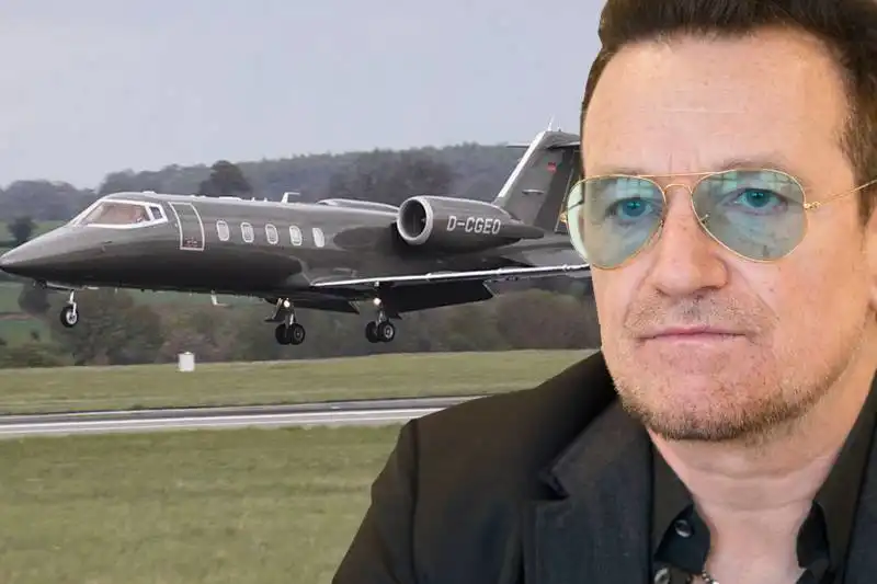 bono e il suo jet privato