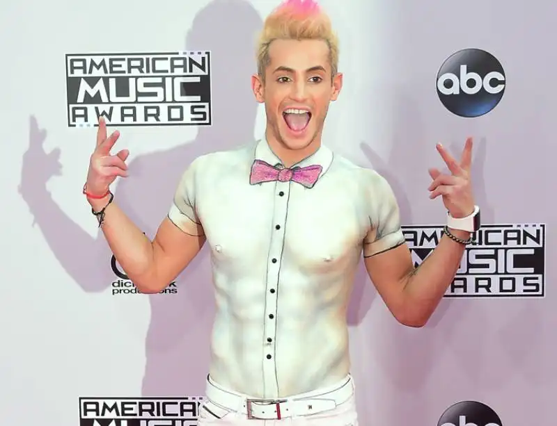 frankie grande body painting american music awards 2014 gi