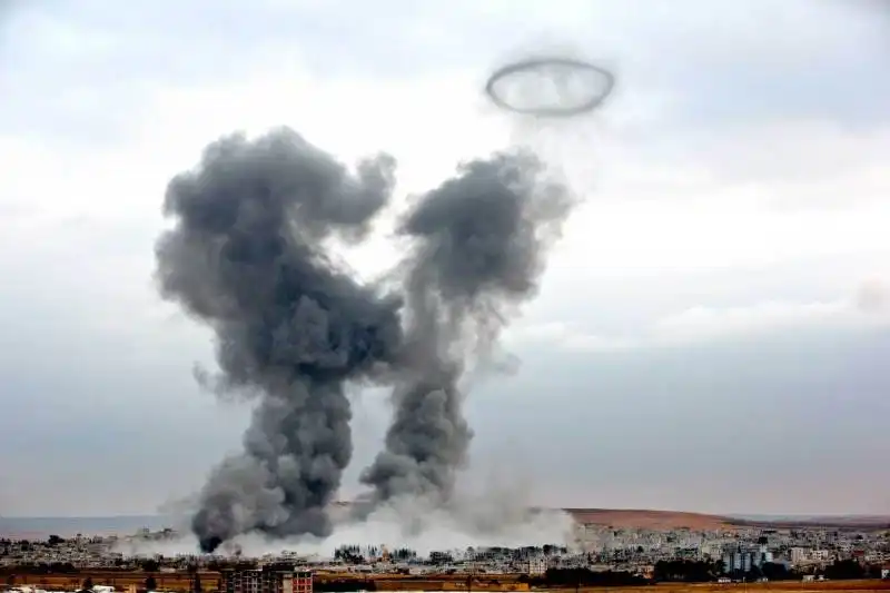 fumo a kobane in siria