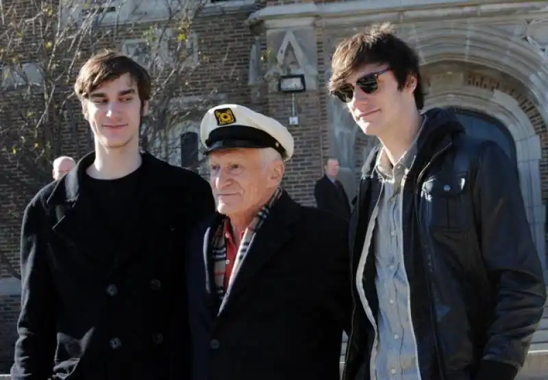 hugh hefner con i figli