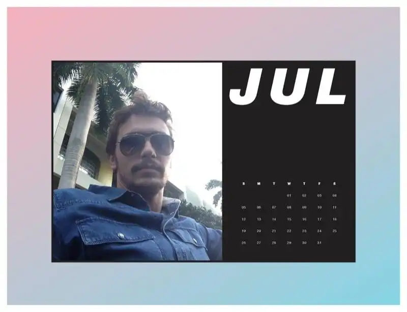 il calendario di james franco su paper 18