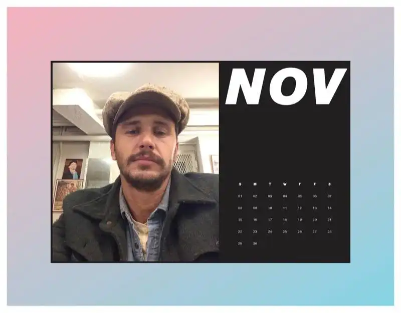 il calendario di james franco su paper 26