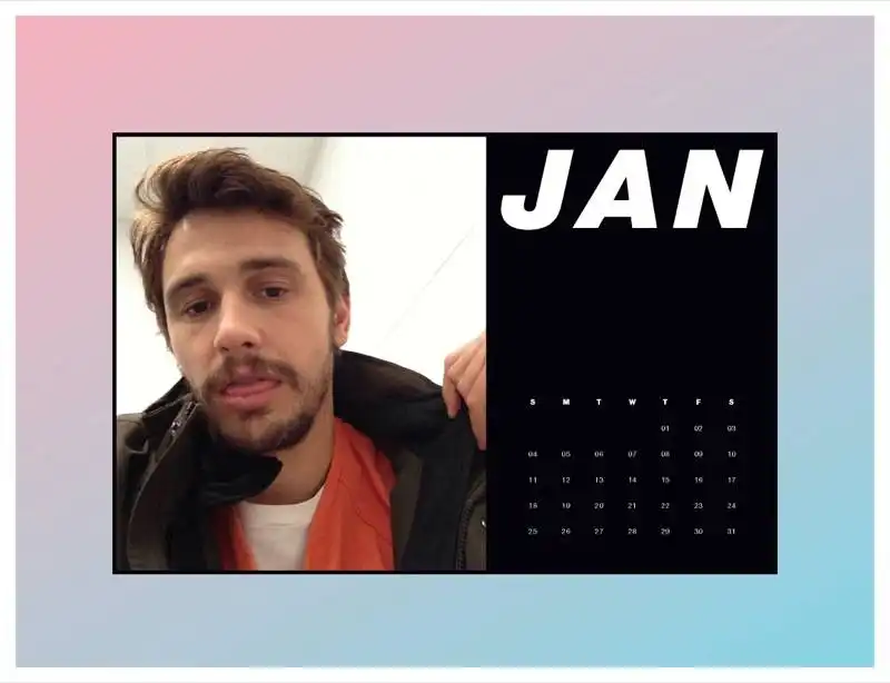 il calendario di james franco su paper 6