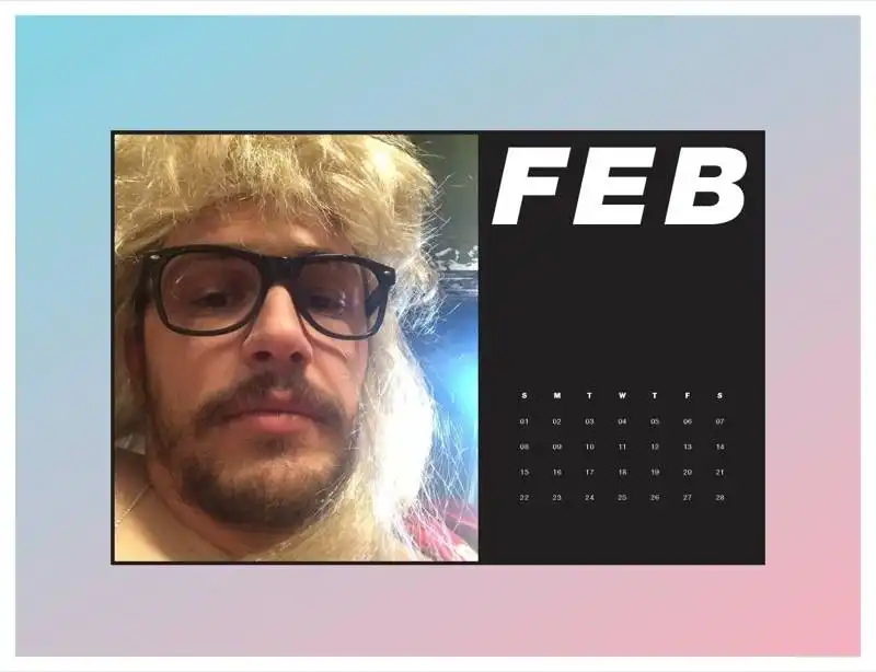 il calendario di james franco su paper 8