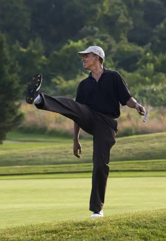 obama gioca a golf 4