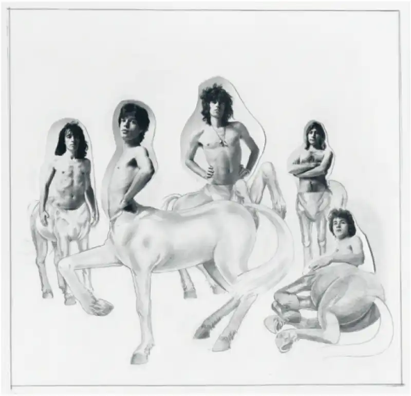 original concept for the rolling stones’s goats head soup, 1973