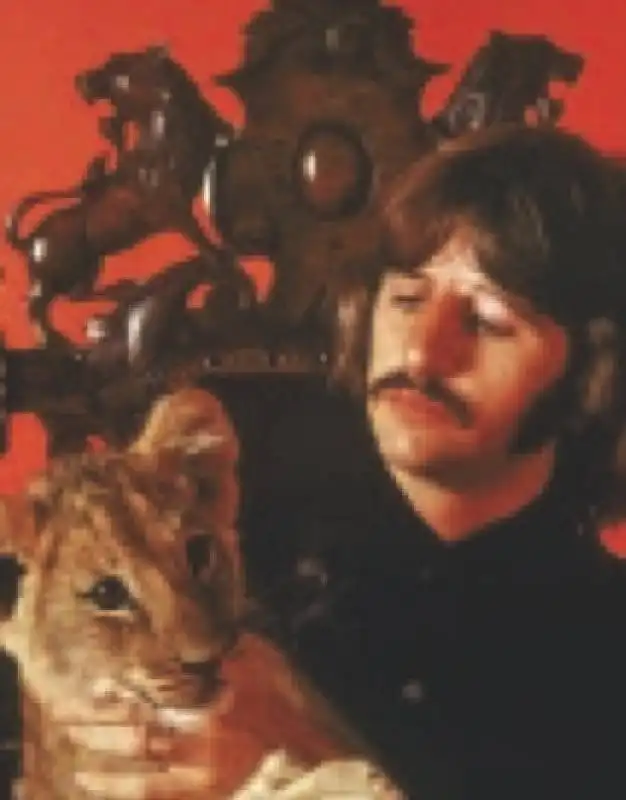 ringo starr con un leoncino