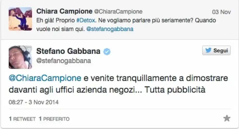 stefano gabbana twitta a report su moncler  11