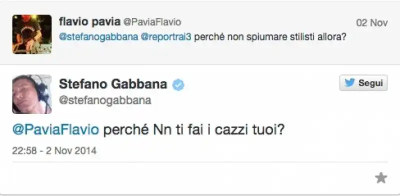 stefano gabbana twitta a report su moncler  4