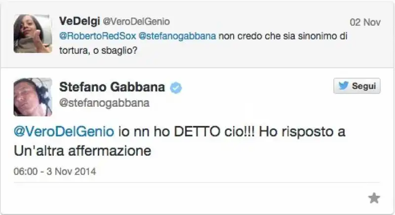 stefano gabbana twitta a report su moncler  9