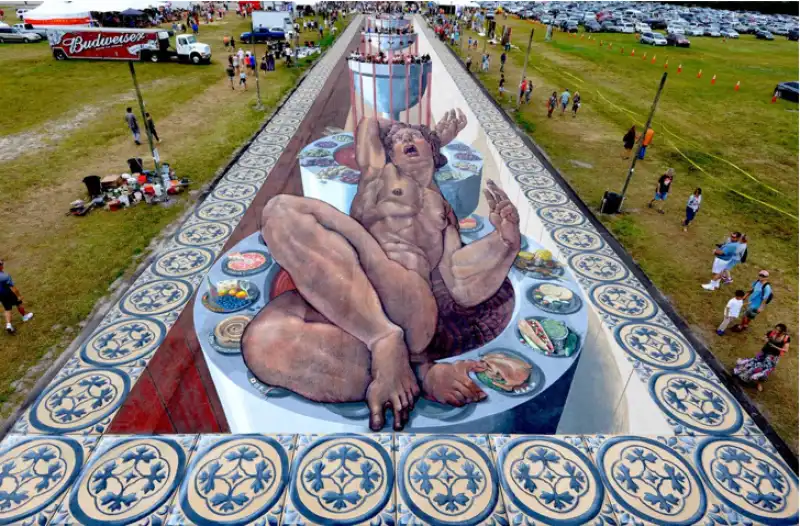 bacco gigante al chalk festival