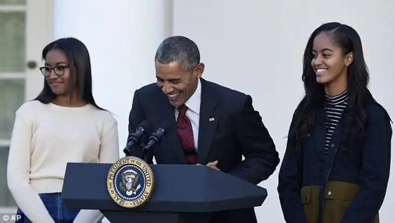 barack  obama  con sasha e malia