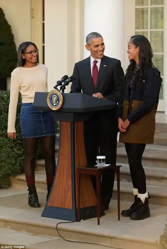 barack  obama con sasha e malia