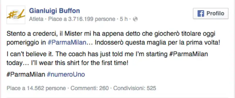 BUFFON FACEBOOK