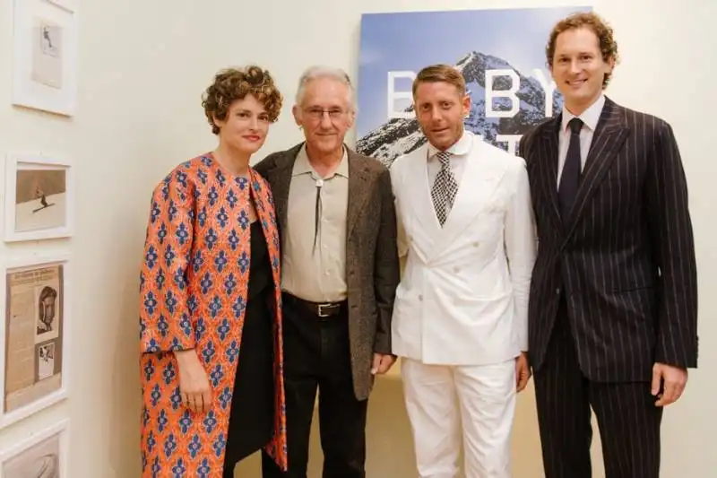 ed ruscha con ginevra, john e lapo elkann