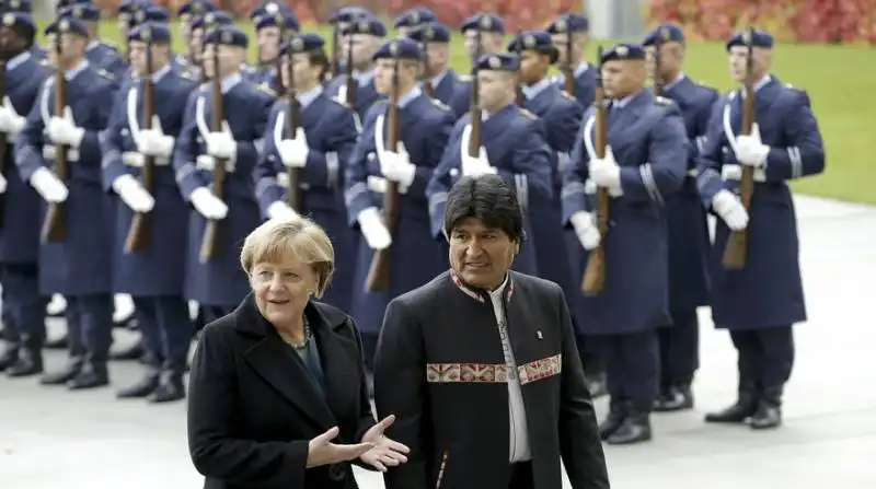 EVO MORALES E ANGELA MERKEL 