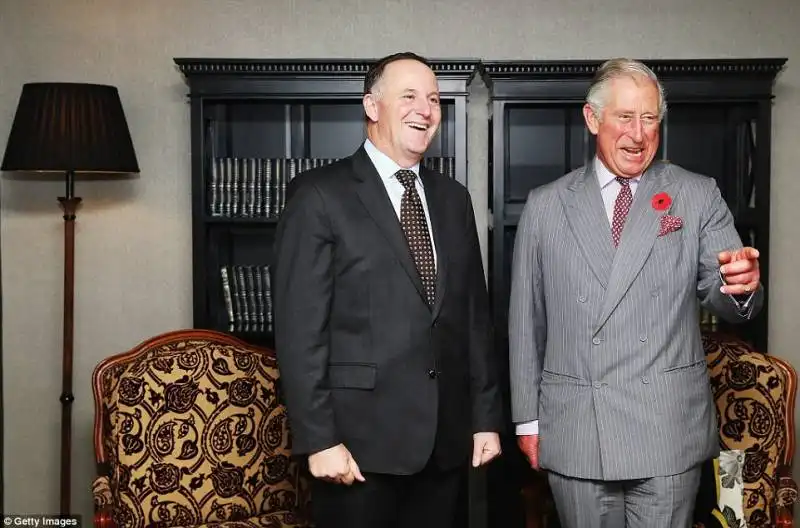 il principe carlo con il primo ministro neozelandese john key