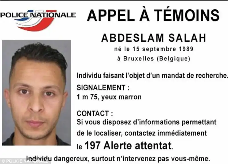 la polizia francese e sulle tracce di salah abdeslam