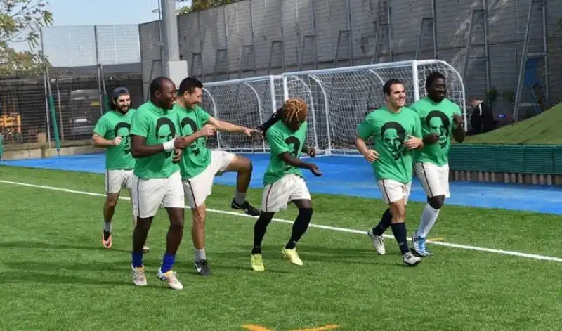 la squadra pasoliniana in allenamento