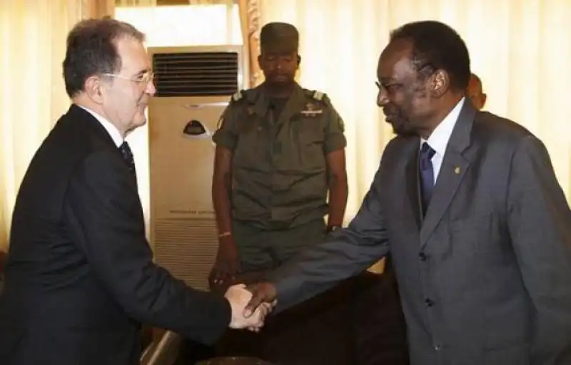 prodi in mali con il presidente dioncounda traore