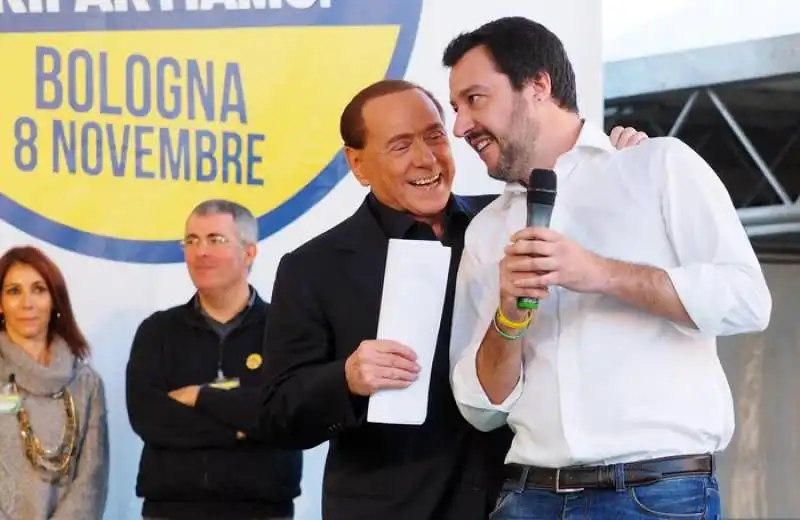  salvini (d), con silvio berlusconi  d