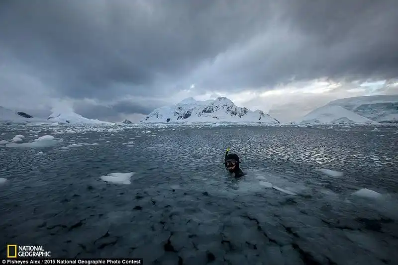 un sub a snow hill in antarctica