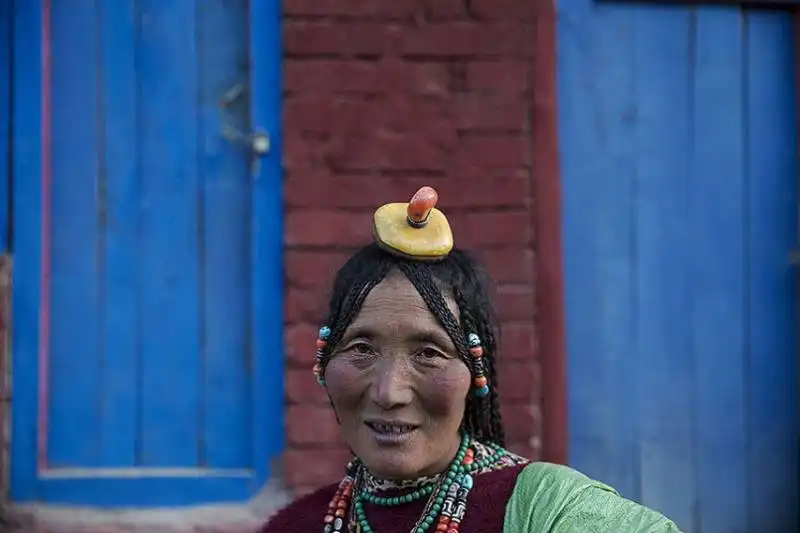 una donna tibetana