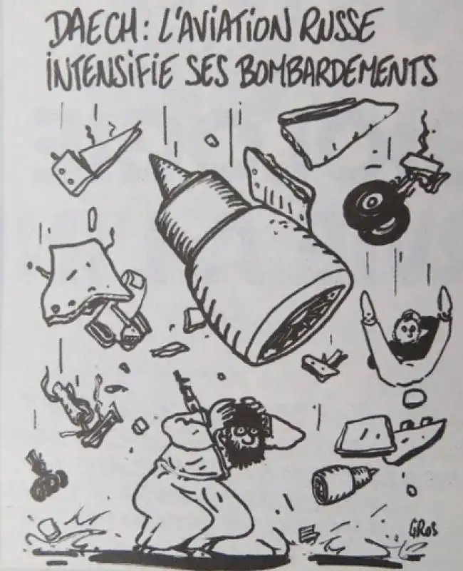 vignette charlie hebdo sul disastro aereo russo nel sinai  