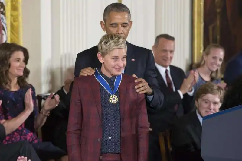 barack obama  la medaglia a ellen degeneres