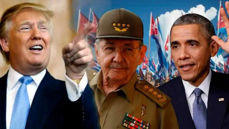 DONALD TRUMP RAUIL CASTRO BARACK OBAMA