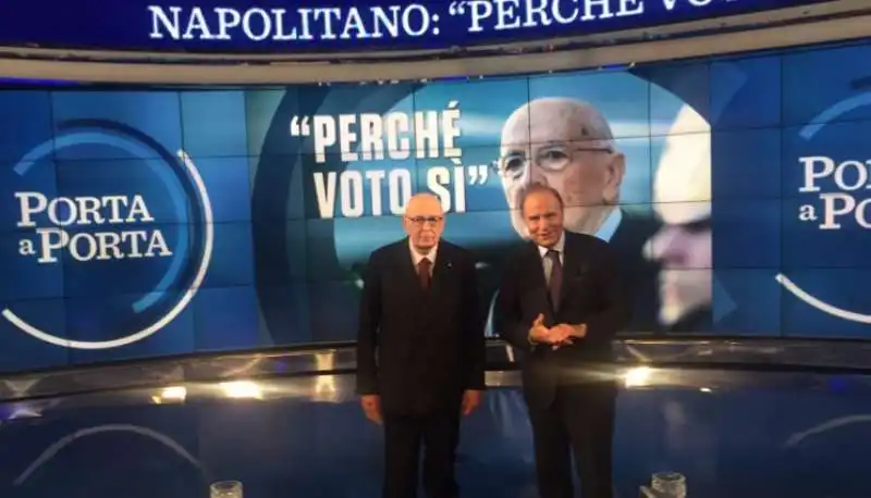 GIORGIO NAPOLITANO A PORTA A PORTA DA BRUNO VESPA