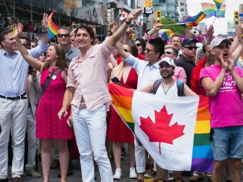 justin trudeau al gay pride