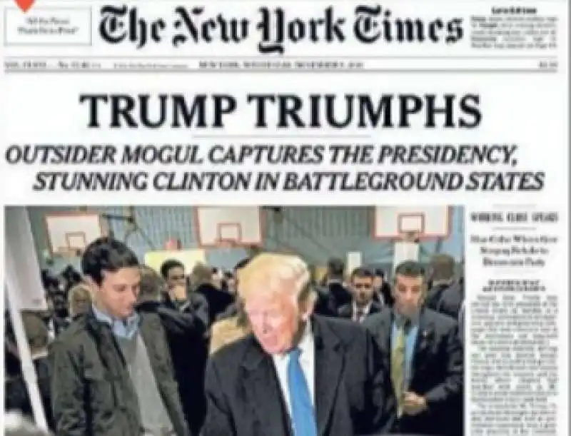 LA VITTORIA DI TRUMP SULLA STAMPA MONDIALE