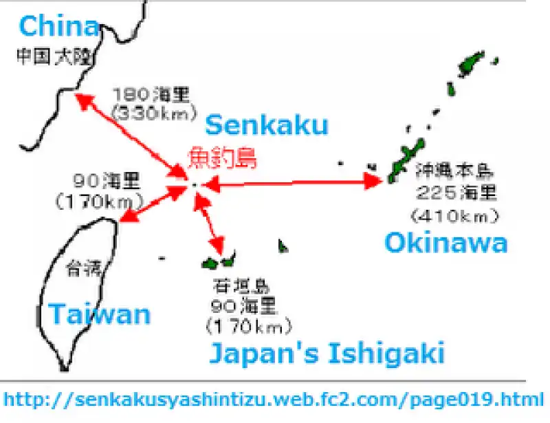 isole contese  senkaku ishigaku diaoyu