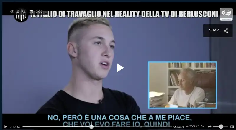 Lo scherzo delle Iene a Travaglio, complici i figli