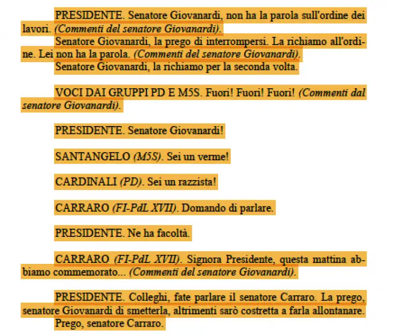 resoconto stenografico Giovanardi 1