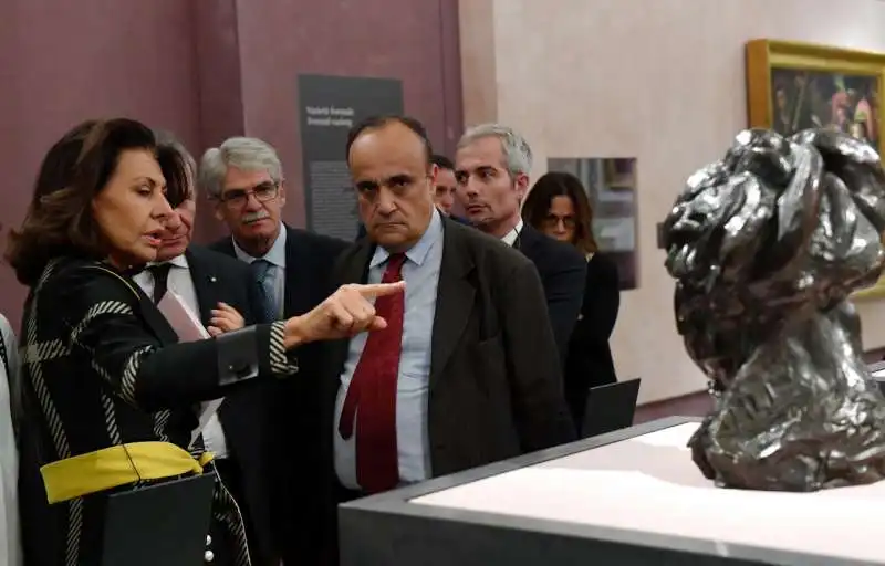 anna coliva direttore della galleria borghese illustra la mostra di picasso al ministro bonisoli (3)