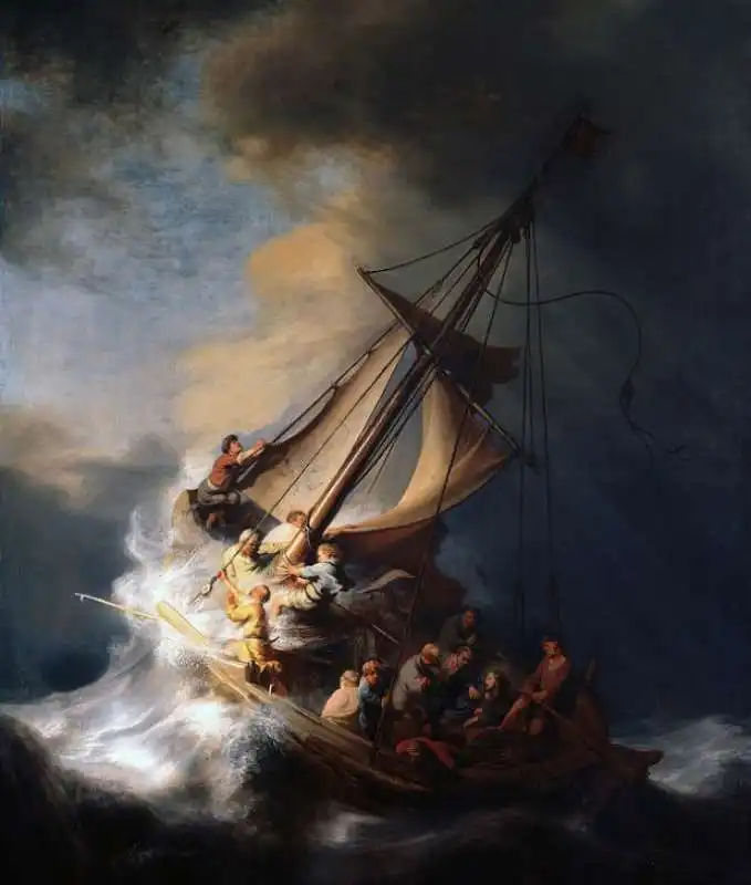 ‘cristo nella tempesta sul mare di galilea’ di rembrandt 