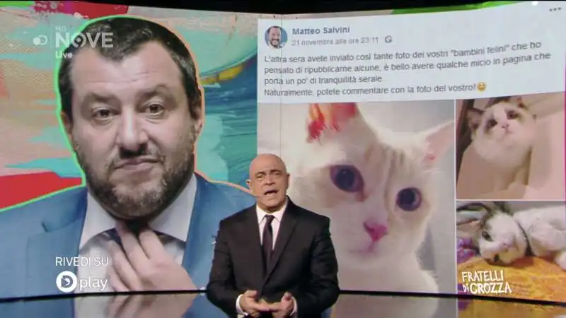 crozza e i gattini di salvini